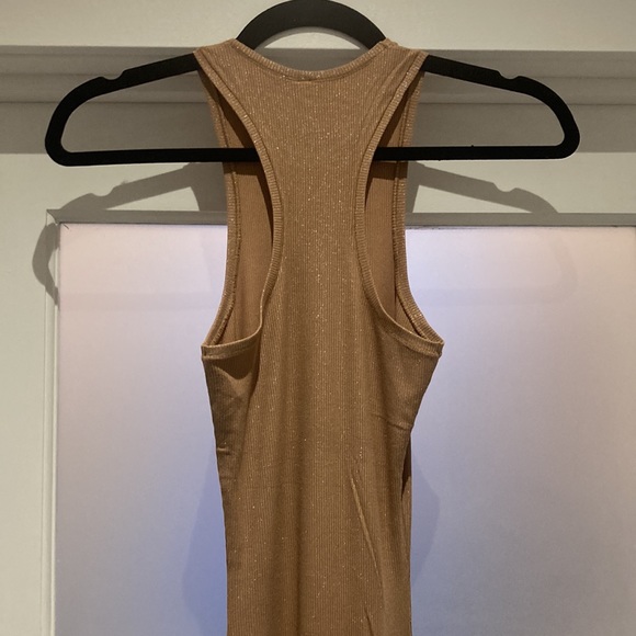 NWOT SKIMS beige shimmer maxi dress size XXS - Picture 11 of 11